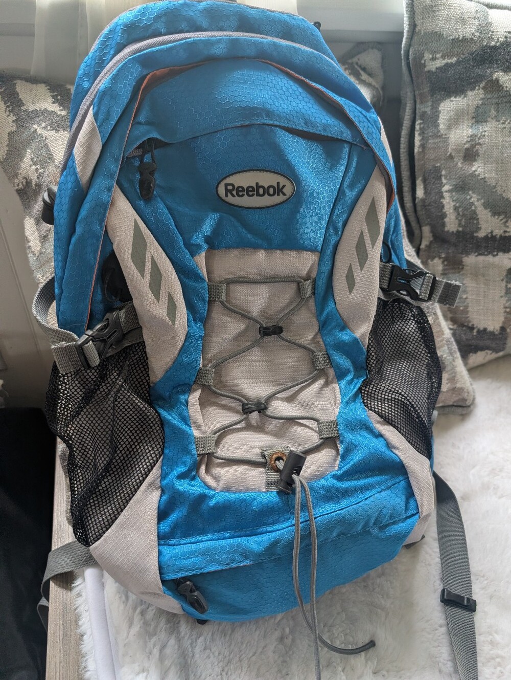 Reebok Bright Blue and Light Gray Hydration Backpack